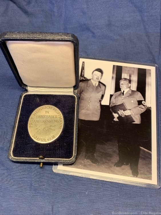 Adolf H!tler Presentation Award to Heinrich Hoffmann German WWII Himmler SS-img-0