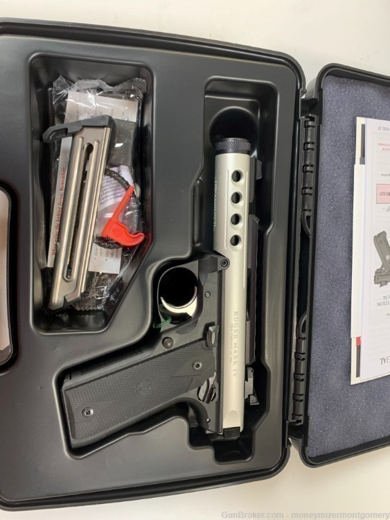 Ruger Mark IV 22/45 Lite .22LR Pistol W/case and 2 mags-img-7