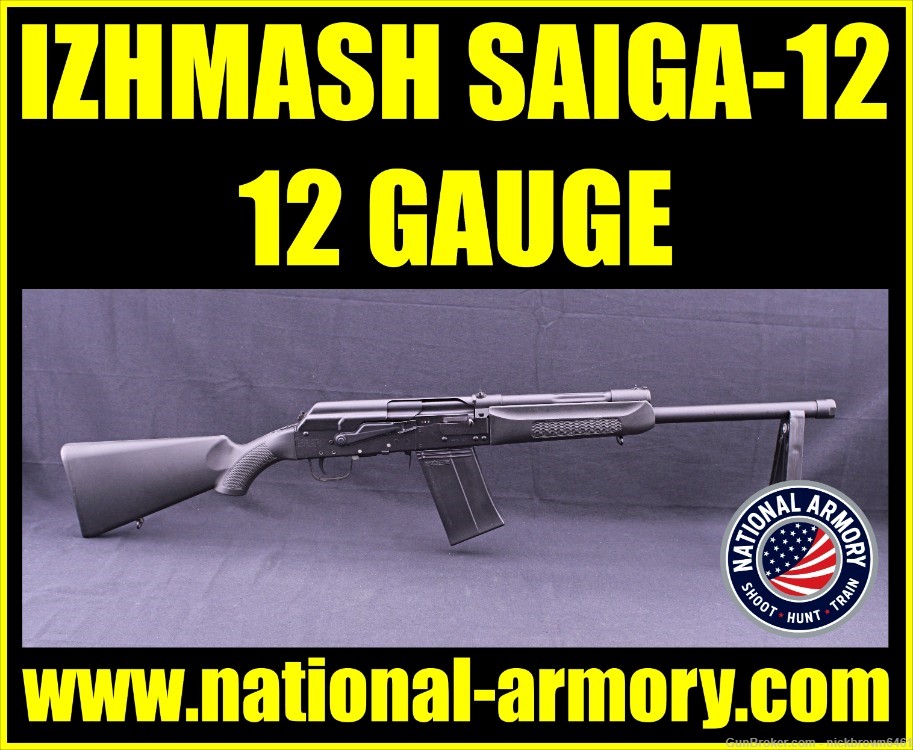 IZHMASH SAIGA-12 12 GAUGE 19” BBL 5+1 CAP RUSSIAN IZ-109 ** UNMOLESTED-img-0