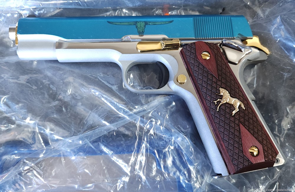 Colt TALO Longhorn 1911 High Polish O1911C-SS-CLH 45ACP SS Gold 5" Layaway-img-5