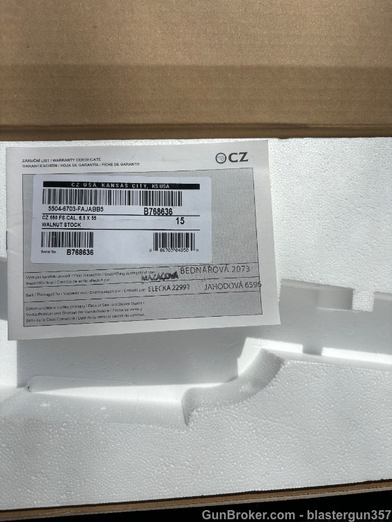 CZ 550 FS 6.5x55 Leupold new in box 2015 Walnut stock-img-13