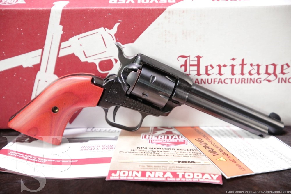 Heritage Rough Rider Model RR22B4 SAA .22 LR 4.75” Revolver & Factory Box-img-0