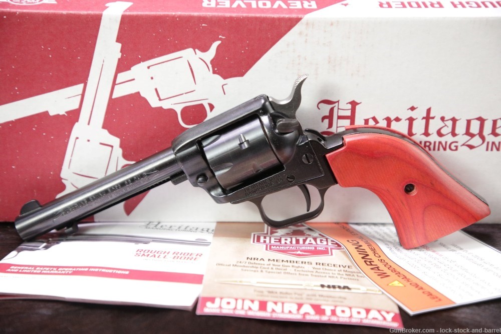 Heritage Rough Rider Model RR22B4 SAA .22 LR 4.75” Revolver & Factory Box-img-3