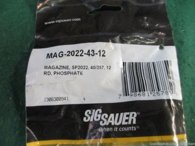 Sig Sauer SP2022 40 S&W or 357 Sig 12 Round New Phosphate magazine-img-1