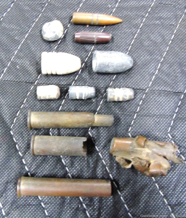 Dug bullet & shell casing from Civil war, Indian war, WWI & II.-img-1