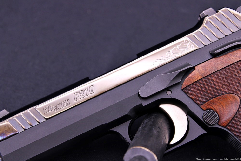 SIG SAUER 210CA-9-CW P 210 CARRY CUSTOM SHOP 9MM 4.1" BBL ENGRAVED ROSEWOOD-img-6