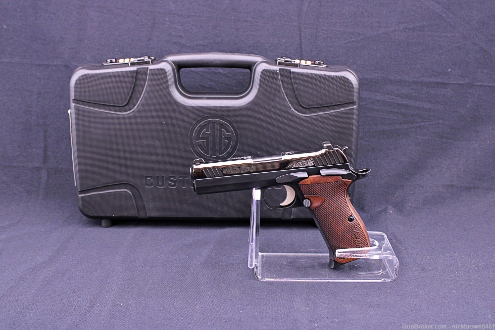 SIG SAUER 210CA-9-CW P 210 CARRY CUSTOM SHOP 9MM 4.1" BBL ENGRAVED ROSEWOOD-img-1