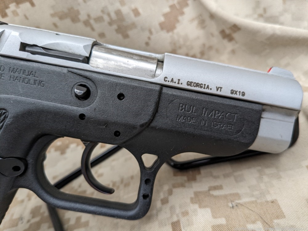 BUL Impact 9mm Pistol, CZ 75 style polymer frame, 1-17rd magazine, USED-img-3