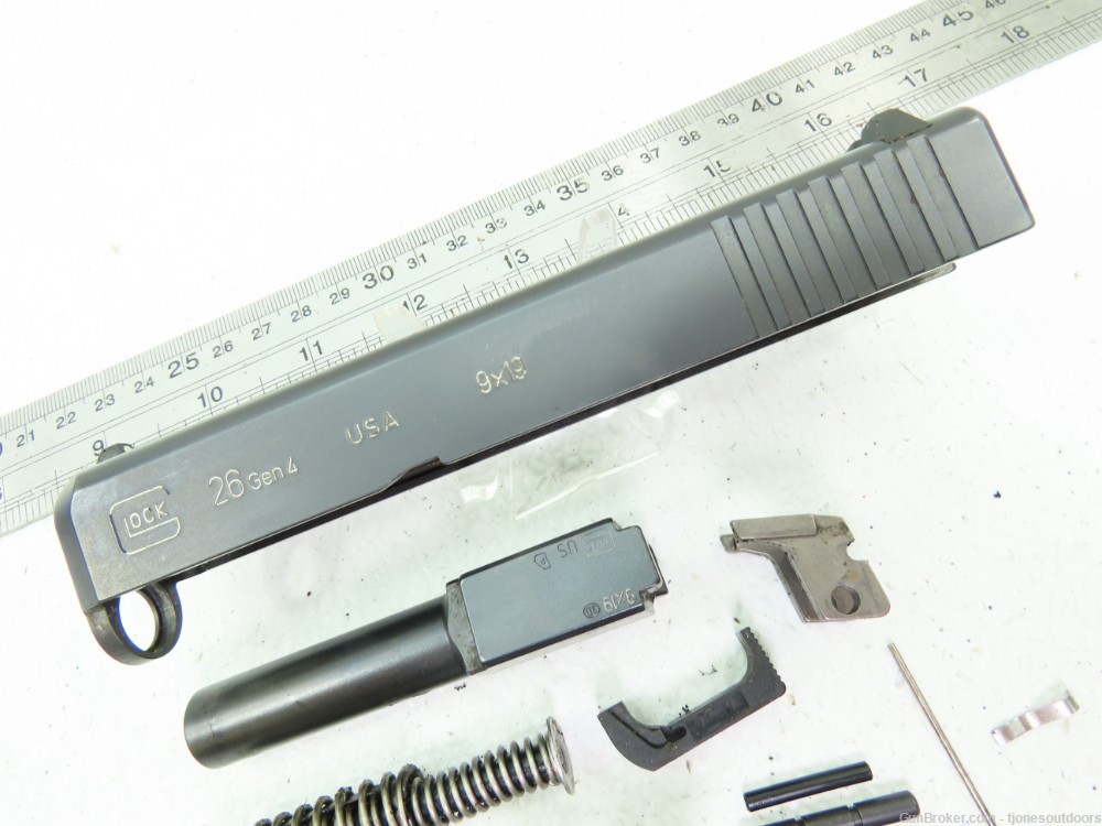Glock 26 Gen4 9mm Slide Barrel & Repair Parts-img-1