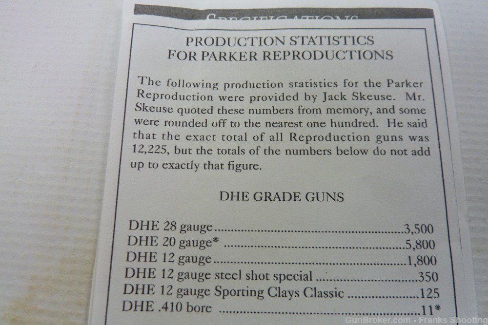PARKER REPRODUCTION BY WINCHESTER 12 GA DHE  UNFIRED-img-34