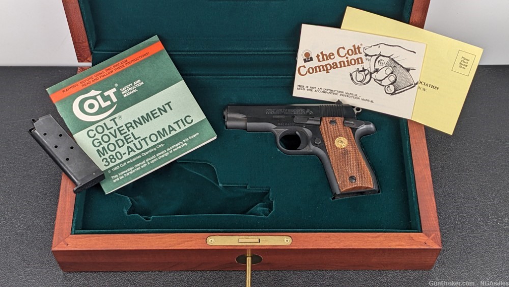Colt|.380 Government Model Series 80|1984|Wood Display Case|Excellent-img-2