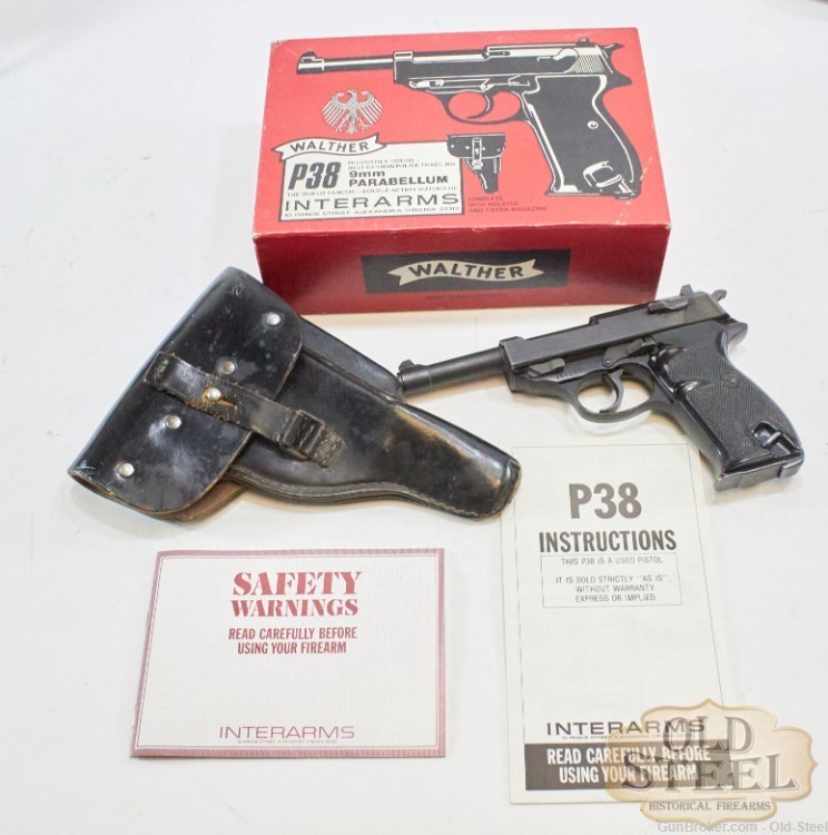 Walther P1 9MM Luger West German Police MFG 1964 C&R W/ Holster and Box-img-0