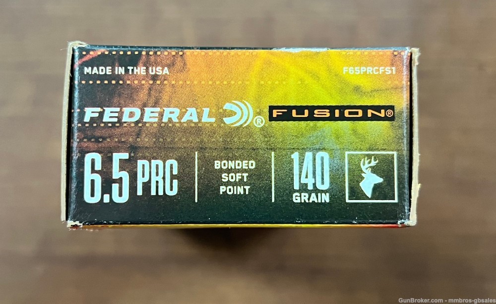 Federal Fusion 6.5 PRC 140 Grain Rifle Bullets - 20 Rounds - F65PRCFS1-img-2