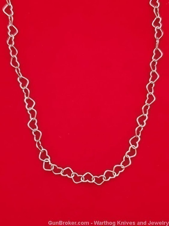 925 Sterling Silver "Lots of Heart" Necklace. 18"L. SS54. *REDUCED*-img-1