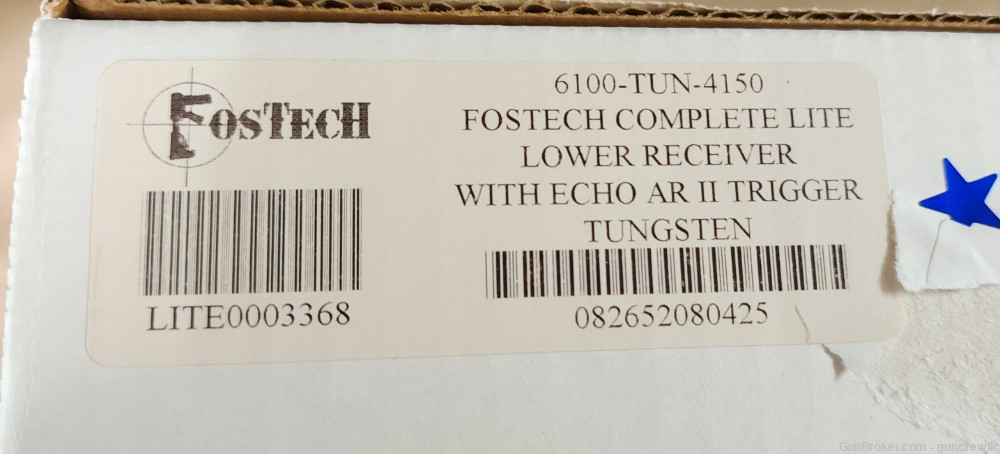 FosTech Lite Tungsten AR15 Lower w/ Echo II Binary Trigger 6100-TUN-4150-img-6