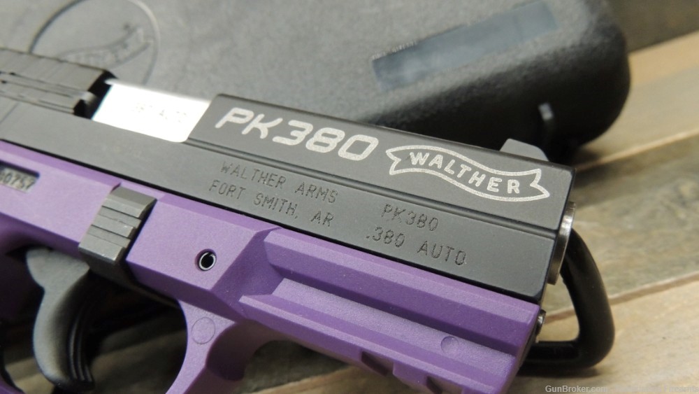 Walther PK380 Purple .380ACP Semi-Auto Pistol w/Case and  Mags-img-3