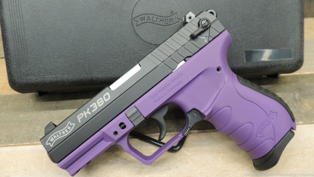 Walther PK380 Purple .380ACP Semi-Auto Pistol w/Case and  Mags-img-1