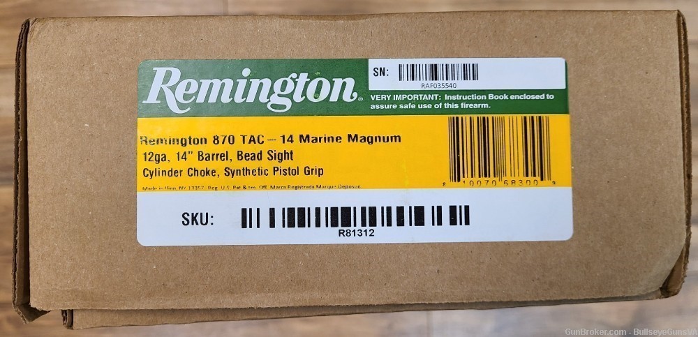 Remington 870 Magnum Tac-14 Marine. 12 GA. 14" Barrel. 3" Chamber. Nickel-img-7