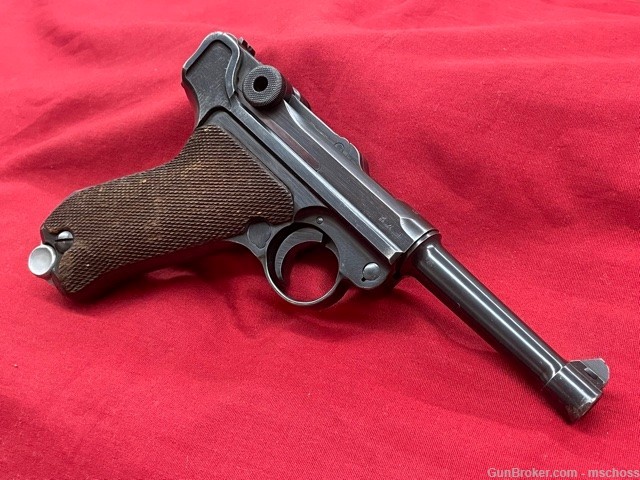 Mauser S/42 Code P08 1939 German Luger WWII 9mm - Matching Except Magazine-img-0