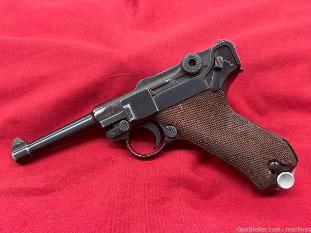 Mauser S/42 Code P08 1939 German Luger WWII 9mm - Matching Except Magazine-img-3