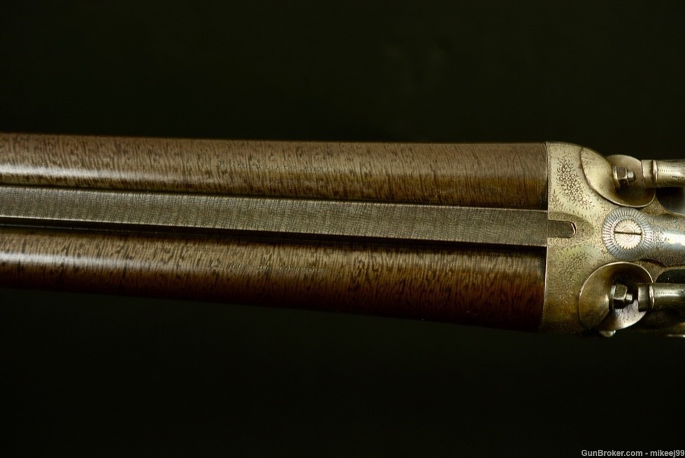 Guyot bar in wood very Best ornate hammergun 12. The French Purdy -img-15