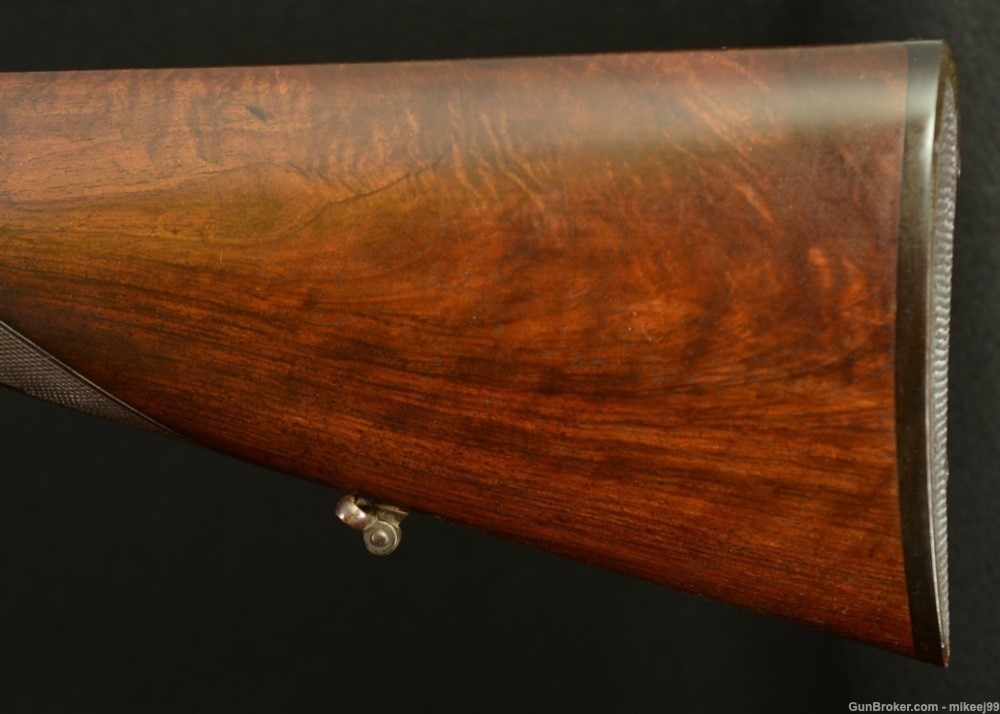 Guyot bar in wood very Best ornate hammergun 12. The French Purdy -img-12