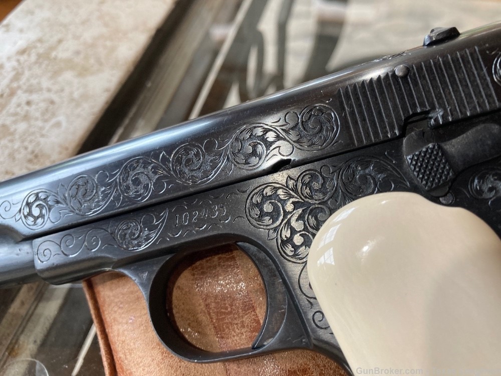 Colt M1903 .32 Pistol Ivory Ben Shostle Master Engraved 98%+-img-6