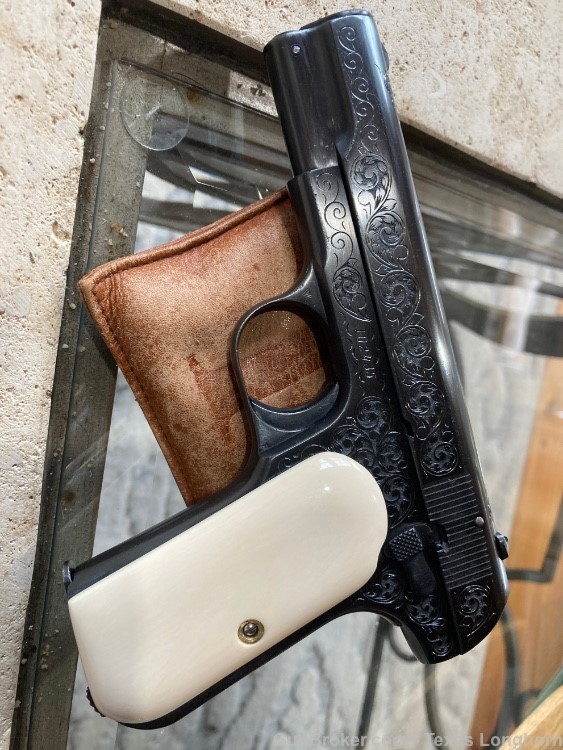 Colt M1903 .32 Pistol Ivory Ben Shostle Master Engraved 98%+-img-7