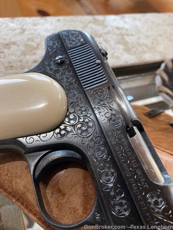 Colt M1903 .32 Pistol Ivory Ben Shostle Master Engraved 98%+-img-2