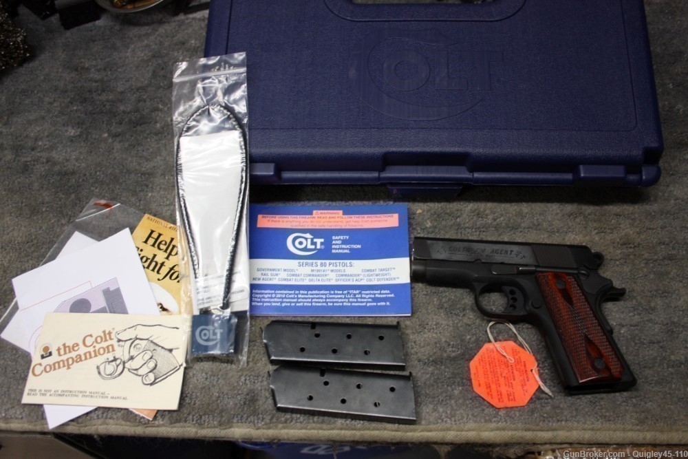 Colt New Agent 45 ACP 3 inch 1911 Model O in Box -img-0