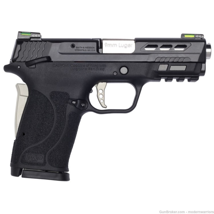 Smith & Wesson M&P9 Shield EZ PC-3.9" Ported Bbl (9mm)-Black/Stainless-img-1