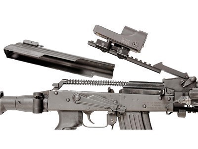 AKARS AK-47 Optic Rail Mount System - Rail and Dustcover - Polish Smoothtop