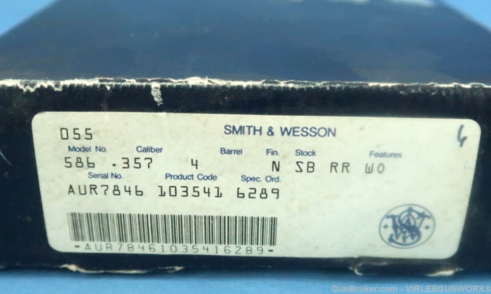 Smith & Wesson Model 586-1 Nickel 4 Inch Boxed Product 103541 Made 1986-img-53