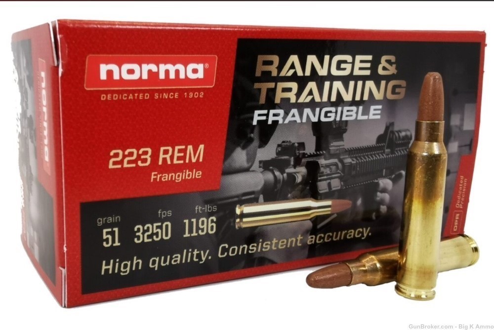 1000 Rounds of .223 Rem FRANGIBLE Target Reduced Hazard Training Ammo-img-1