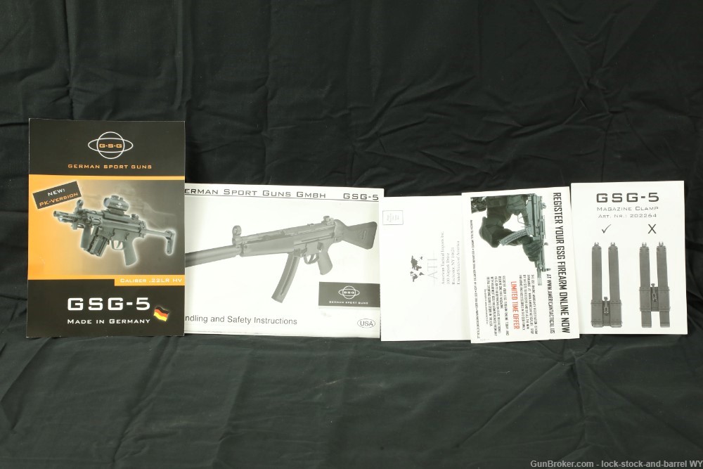 GSG American Tactical GSG-5 16.25” .22LR Semi-Auto Rifle MP5 Clone w/ Box -img-44