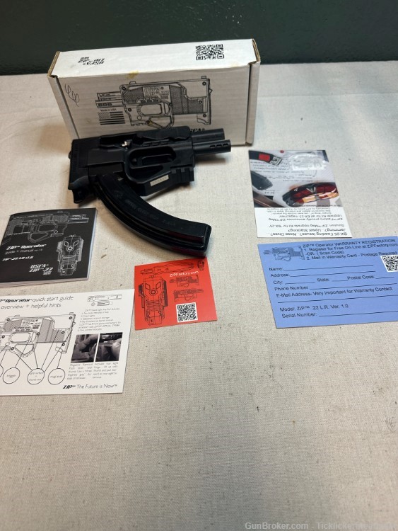 RARE USFA ZIP, 22LR Pistol, 10/22 Magazine, Penny Auction, No Reserve!-img-0