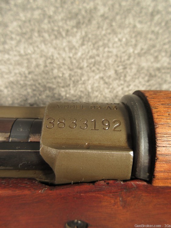 US WWII 1943 Remington 1903A3 .30-06 R 7-43 Barrel TE2 MW0+ HS GO EXC C&R-img-8