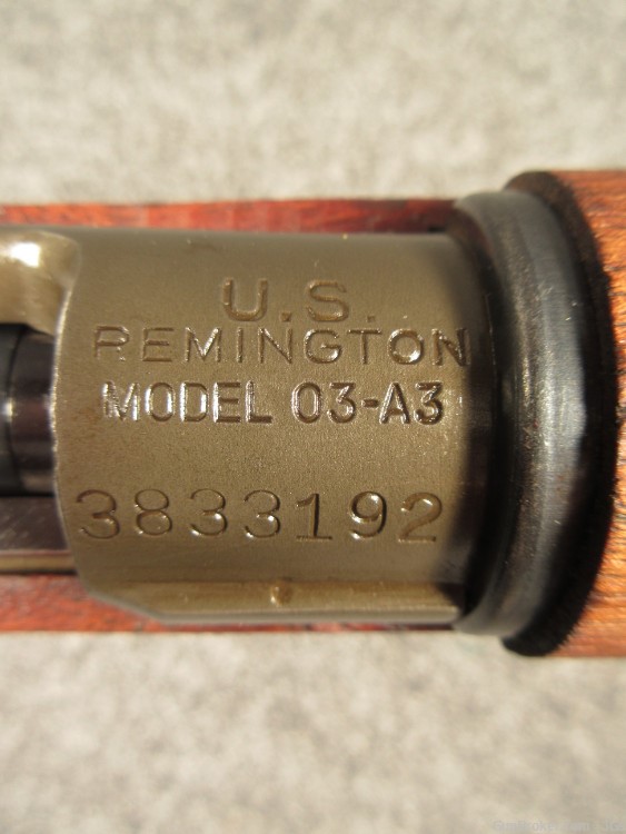 US WWII 1943 Remington 1903A3 .30-06 R 7-43 Barrel TE2 MW0+ HS GO EXC C&R-img-49