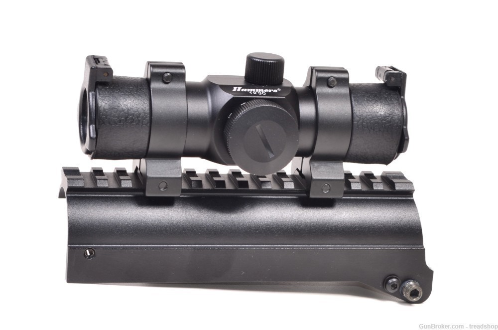 Easy to Install SKS Rifle Scope Saddle Mount with 1x30 Red Dot Sight-img-1