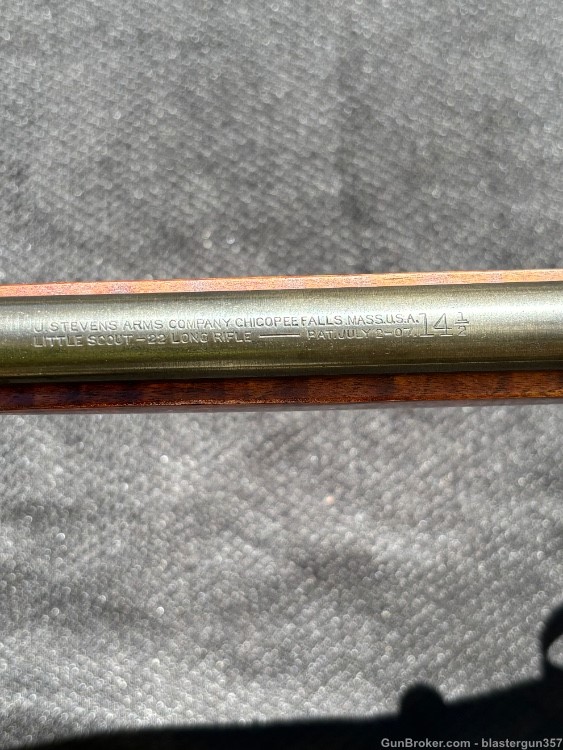 Stevens Little scout 14 1/2 22 long rifle takedown-img-8