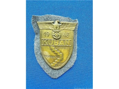 Original WWII German KUBAN CAMPAIGN SHIELD. (Kubanschild) 