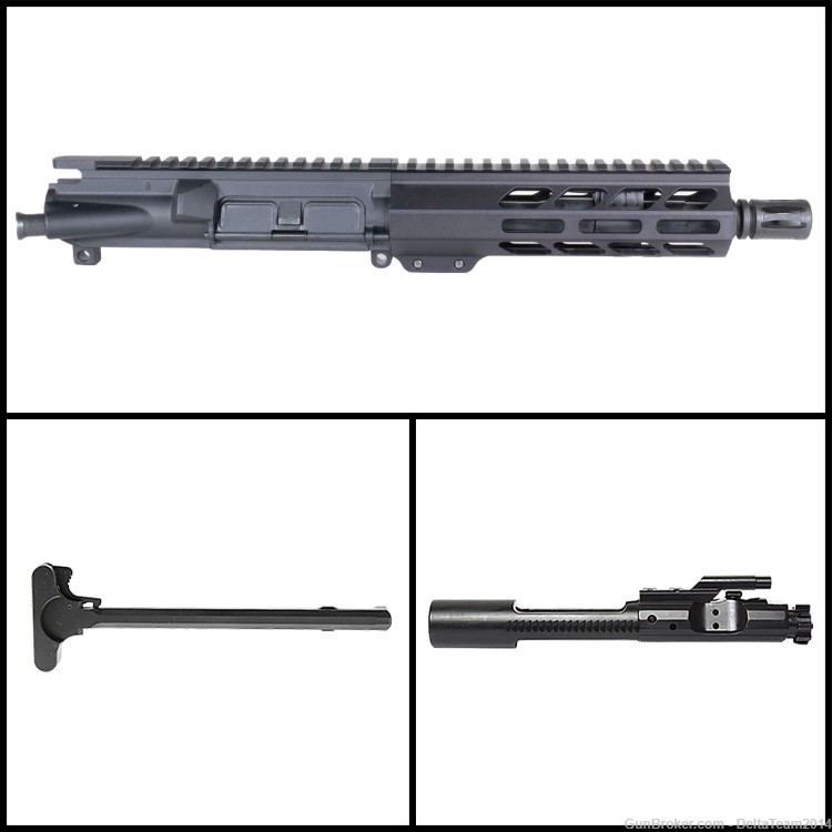 AR15 7.5" 556 223 Pistol Complete Upper - Includes BCH & CH - MilSpec Upper-img-0