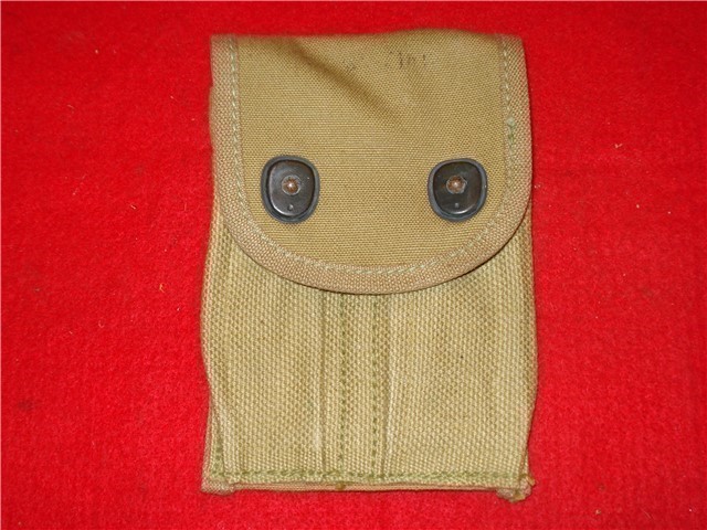 USGI 1911 Canvas Mag Pouch Dated 1918-img-0