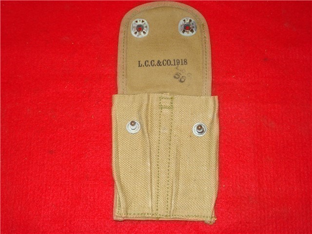 USGI 1911 Canvas Mag Pouch Dated 1918-img-3