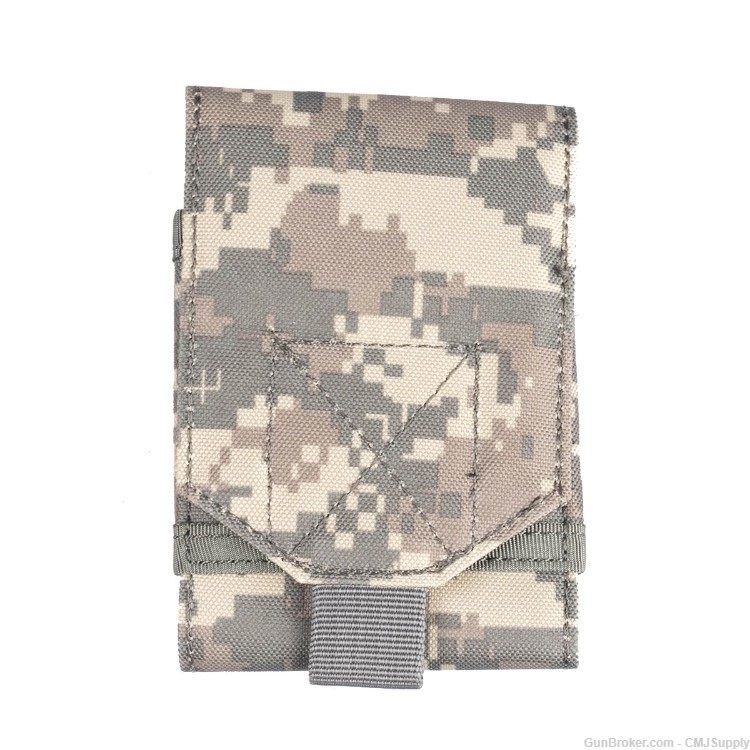 CMJ Supply Fits Glock 17 19 22 23 Double Pistol 2-Mag Pouch Camo Molle-img-0