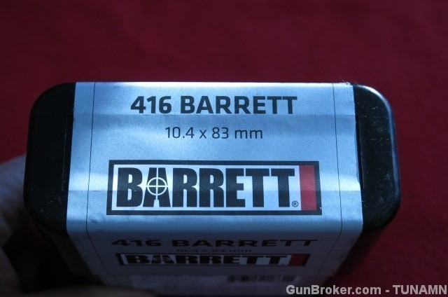 416 Barrett 10.4x83mm 452 Gr MTAC Ammunition One Box 10 Rounds New-img-1