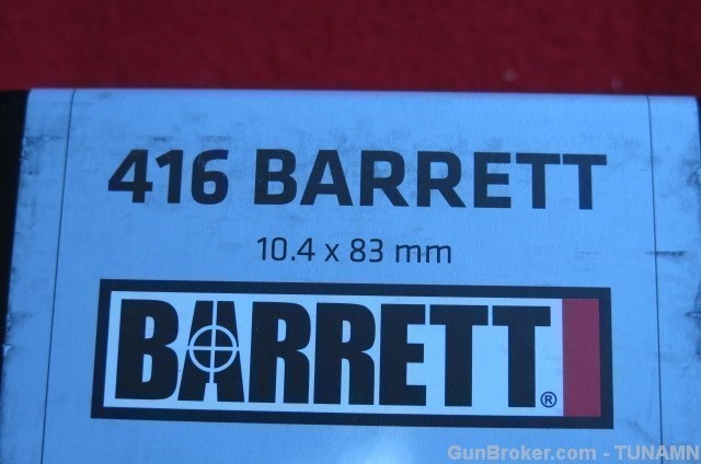 416 Barrett 10.4x83mm 452 Gr MTAC Ammunition One Box 10 Rounds New-img-0