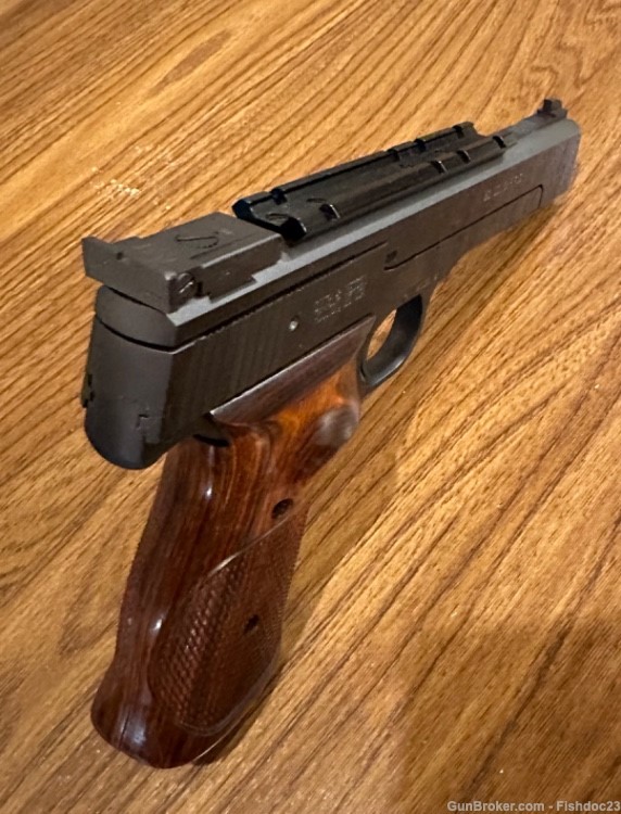 Clean used Model 41  22 LR semiautomatic handgun-img-2