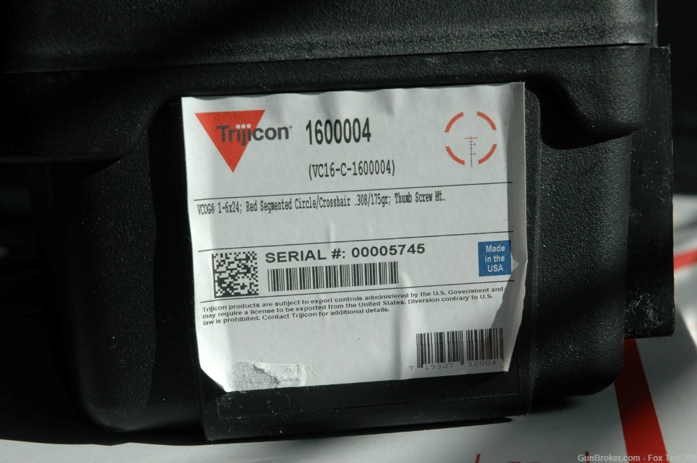 Trijicon 1-6x24 VCOG Red Segmented Circle Crosshar .308 7.62 175 gr 1600004-img-7