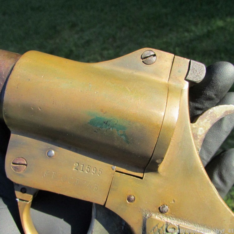 Original WWII Flare Pistol International Signal Fans of Garand Carbine 1911-img-7